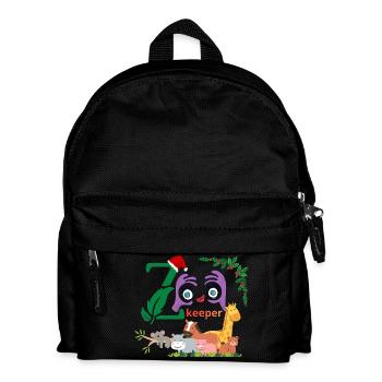 lustiger Tierpfleger - Kinder Rucksack - Schwarz - Vorne