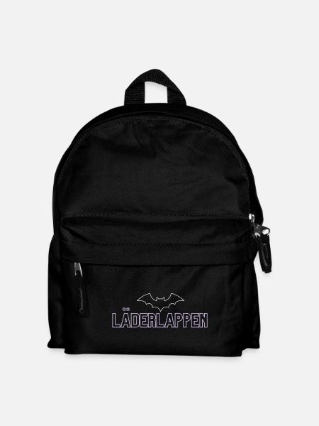 Lila Bat Neon Schriftdesign - Kinder Rucksack - Schwarz