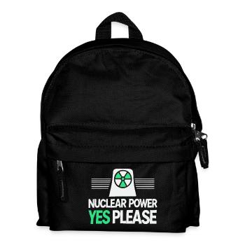 Kernenergie Ja Bitte - Pro Saubere Energie - Kinder Rucksack - Schwarz - Vorne