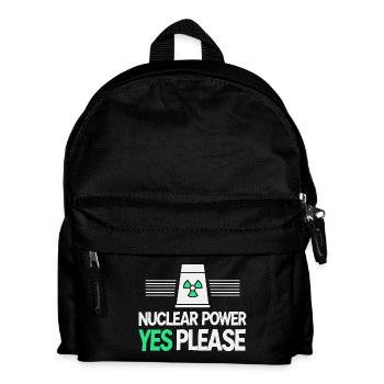 Kernenergie Ja Bitte - Pro Saubere Energie - Kinder Rucksack - Schwarz - Vorne