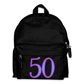 50. 50 ANS. 50e ANNIVERSAIRE. ANNIVERSAIRE 50 ANS. - Sac à dos Enfant - noir - Devant