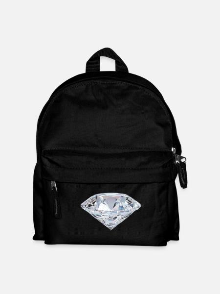 Diamant - Kinder Rucksack - Schwarz