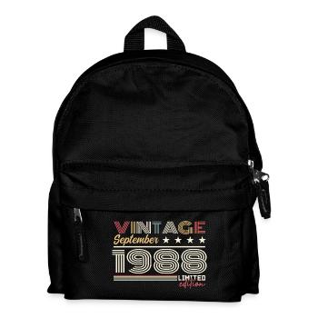 Jahrgang September 1988 September 1988 September - Kinder Rucksack - Schwarz - Vorne