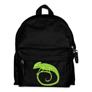 Chamäleonkringel - Kinder Rucksack - Schwarz - Vorne