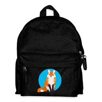 Geometric Fox - Kinder Rucksack - Schwarz - Vorne