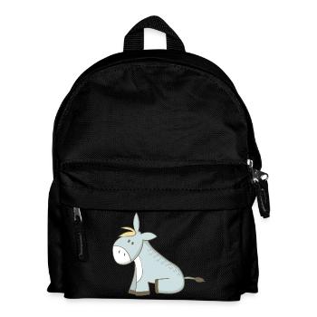 Esel - Kinder Rucksack - Schwarz - Vorne