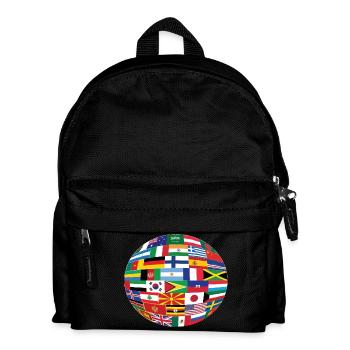 Drapeaux du Monde - Sac à dos Enfant - noir - Devant