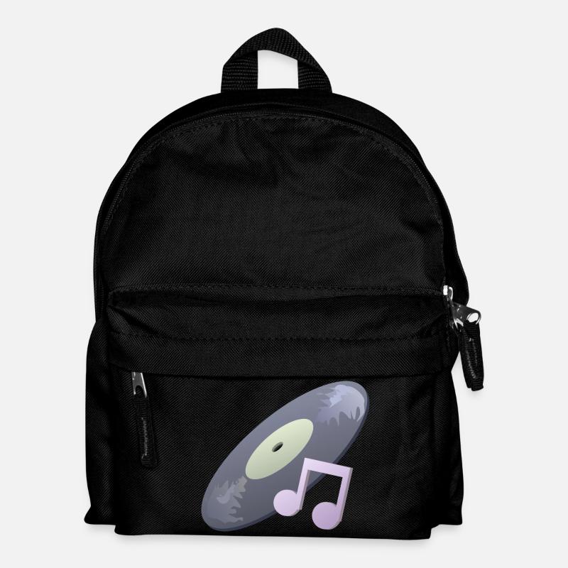 Schallplatte - Kinder Rucksack - Schwarz