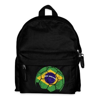 Brazil Soccer Ball Fußball - Kinder Rucksack - Schwarz - Vorne