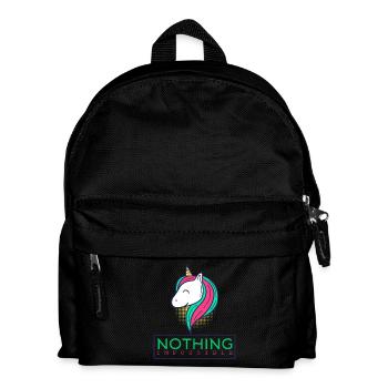 Nichts unmögliches Shirt - Einhorn-Geschenk - Kinder Rucksack - Schwarz - Vorne