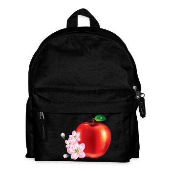 Apple avec la conception de la fleur de cerisier - Sac à dos Enfant - noir - Devant