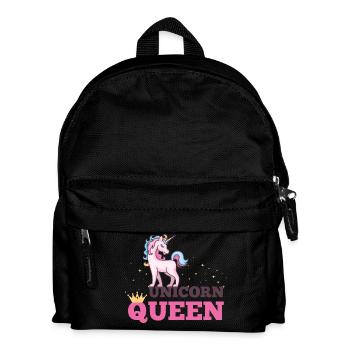 UNICORN QUEEN - Kinder Rucksack - Schwarz - Vorne