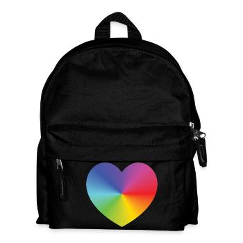 Rainbow Heart - Kids' Backpack - black - Front