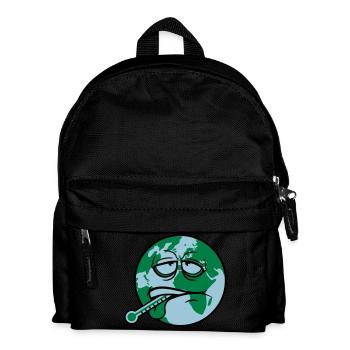 virus de la terre virus bactéries thermomètre l'humanité - Sac à dos Enfant - noir - Devant