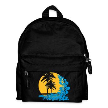 palm sunset - Kids' Backpack - black - Front