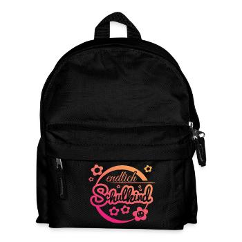 Endlich Schulkind - Kinder Rucksack - Schwarz - Vorne