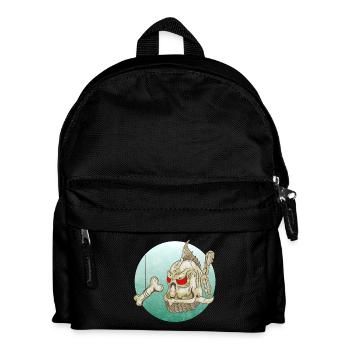 Monster Fish | Fisch - Kinder Rucksack - Schwarz - Vorne