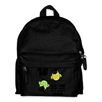 18 birthday, owls on the rope, round - Kids' Backpack - black - Front