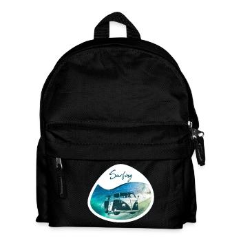 Surfing - Bus - Kinder Rucksack - Schwarz - Vorne