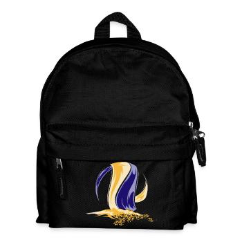 beachvolleyball team symbol Logo colors Sand - Kinder Rucksack - Schwarz - Vorne