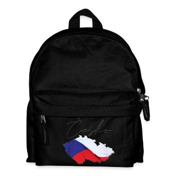 Tschechien Flagge in der Tschechien Landkarte CZ - Kinder Rucksack - Schwarz - Vorne