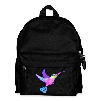 Kolibri Vogel niedliche Tiere - Kinder Rucksack - Schwarz - Vorne