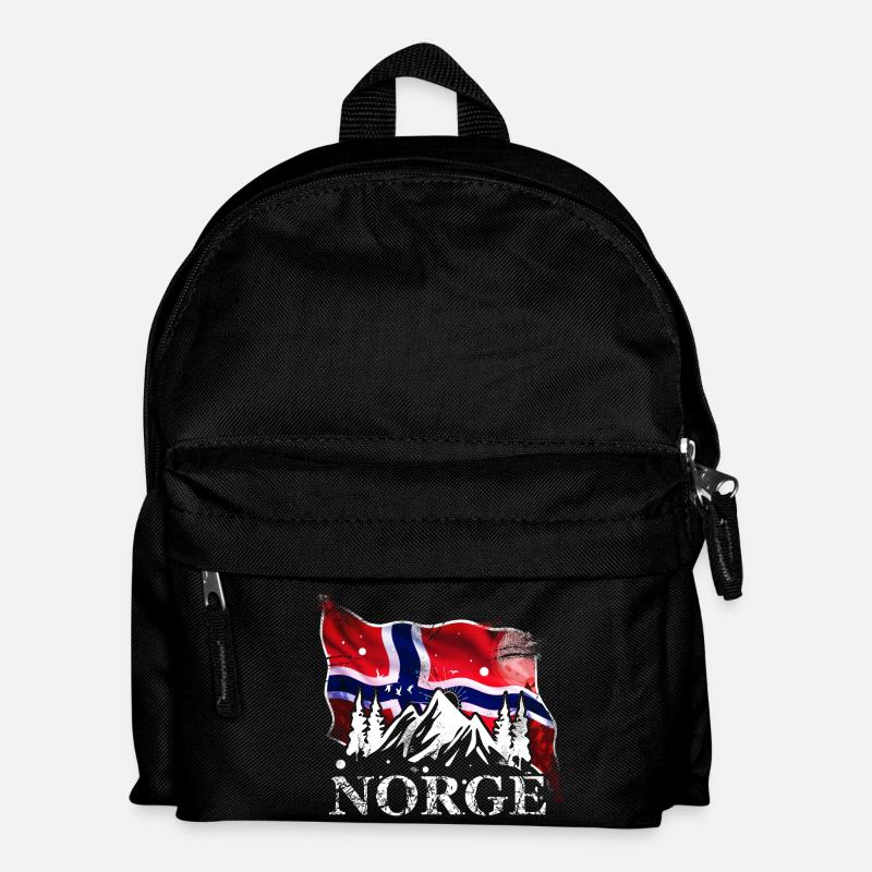 Norwegen - Kinder Rucksack - Schwarz