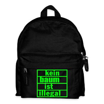 Kein baum ist illegal - Kinder Rucksack - Schwarz - Vorne