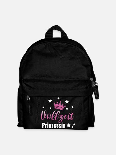 Vollzeitprinzessin Prinzessin Mädchen - Kinder Rucksack - Schwarz