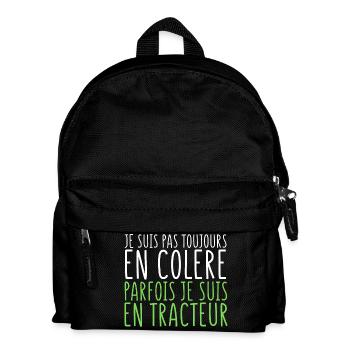 Humour Agriculteur / Humour Agricultrice/ Cadeau - Sac à dos Enfant - noir - Devant