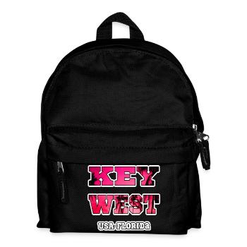 Key West Florida Palm Trees Holiday Souvenir Reminder - Kids' Backpack - black - Front