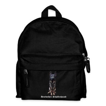 Deutscher Schäferhund Hundemotiv Hundefreunde - Kinder Rucksack - Schwarz - Vorne