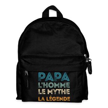 Papa Homme Mythe Légende - Sac à dos Enfant - noir - Devant