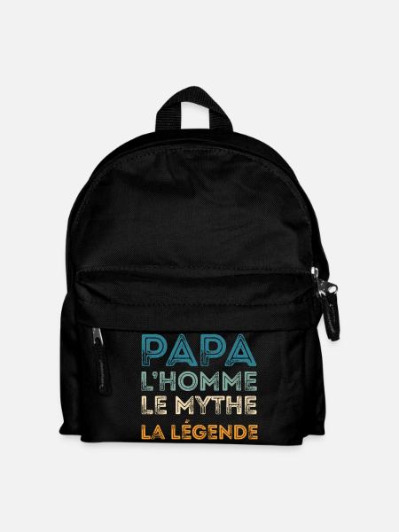 Papa Homme Mythe Légende - Sac à dos Enfant - noir