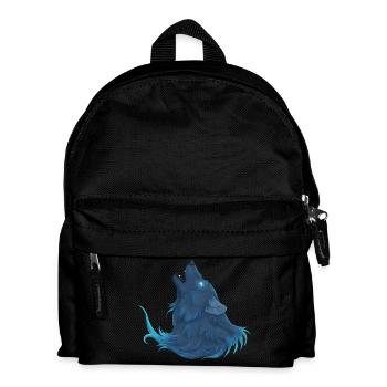 Heulender blauer Wolf - Guide Loup Bleu - Kinder Rucksack - Schwarz - Vorne