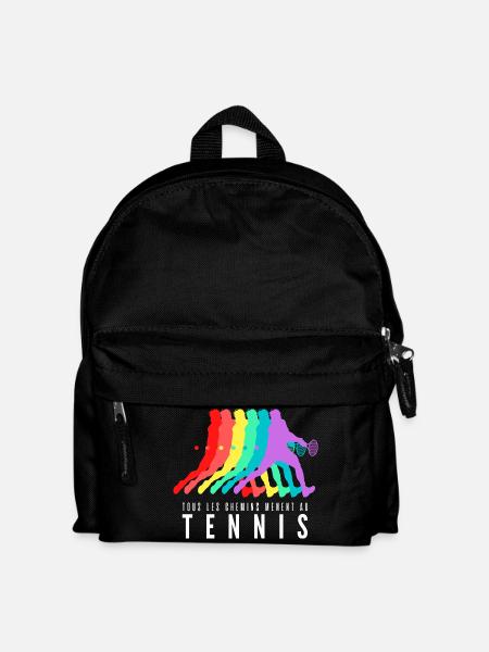 Tous les Chemins Mènent au Tennis - Sac à dos Enfant - noir