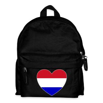 Holland Flag Heart - Kids' Backpack - black - Front