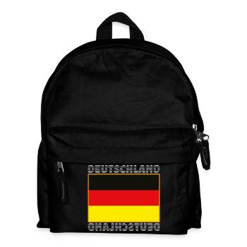 Deutschlandflagge - Deutschland WM / EM Fussball - Kinder Rucksack - Schwarz - Vorne