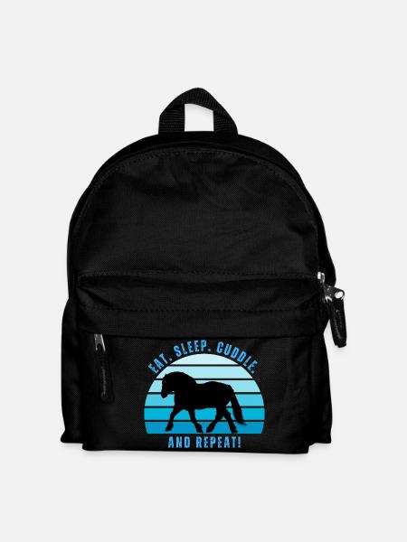 Kaltblut im Trob - Sunset in retro style - Kids' Backpack - black