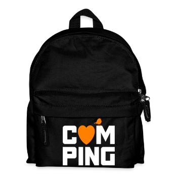 Camping Spatz Heart Camper Cool Quotes Fan Holiday - Kids' Backpack - black - Front