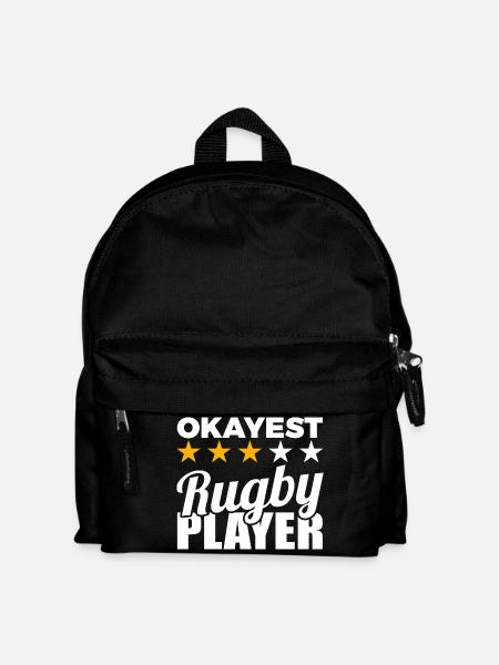Funny rugby player - Kids' Backpack - black