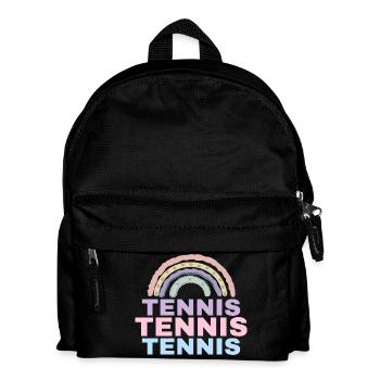Tennis Regenbogen - Kinder Rucksack - Schwarz - Vorne