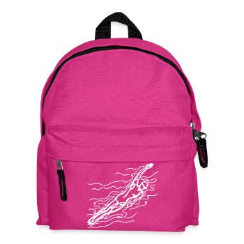 Croquis de nageur de compétition - Sac à dos Enfant - fuchsia - Devant