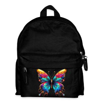 Schmetterling - Kinder Rucksack - Schwarz - Vorne