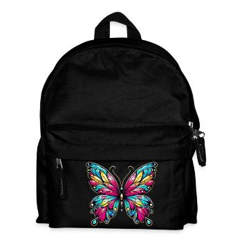 Schmetterling - Kinder Rucksack - Schwarz - Vorne