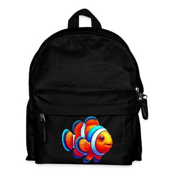 Clownfisch - Kinder Rucksack - Schwarz - Vorne