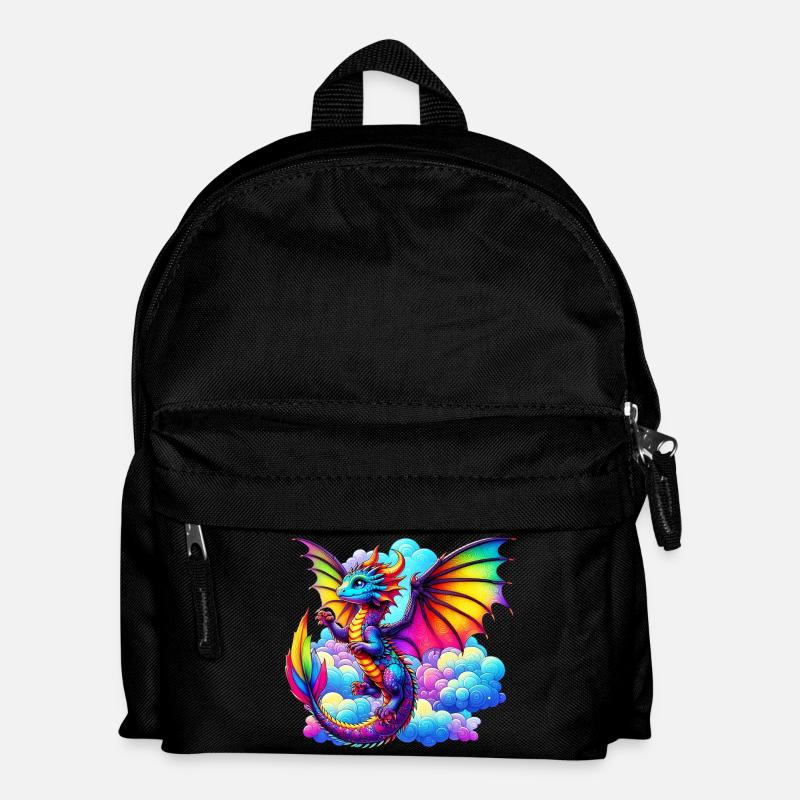 Drache - Kinder Rucksack - Schwarz