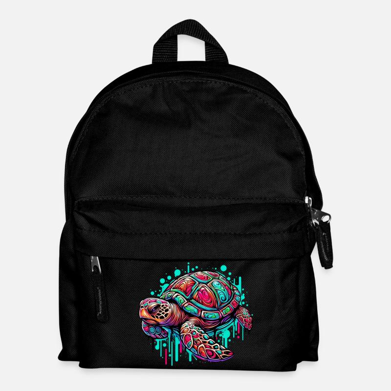 Schildkröte - Kinder Rucksack - Schwarz
