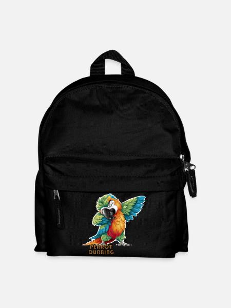 Perrot dubbing Éclats Plumés Le Perroquet tropical - Sac à dos Enfant - noir