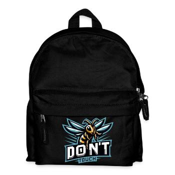 Logo de jeu Abeille agressive Ne touchez pas - Sac à dos Enfant - noir - Devant
